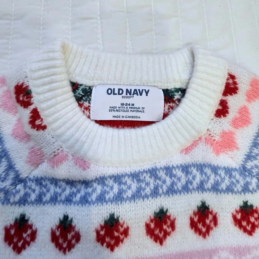 Old Navy SoSoft Fair Isle Tunic Sweater 18-24M